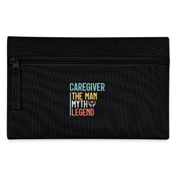 Caregiver The Man Myth Legend Caregiving Carer - Pencil Case - black - Front