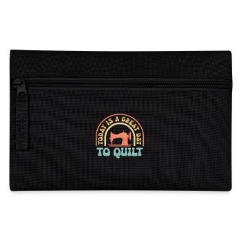 Today Is A Great Day To Quilt Quilting Sewing - Pencil Case - black - Front