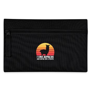 Alpaga Drôle d’amoureux des animaux Alpagas - Trousse - noir - Devant