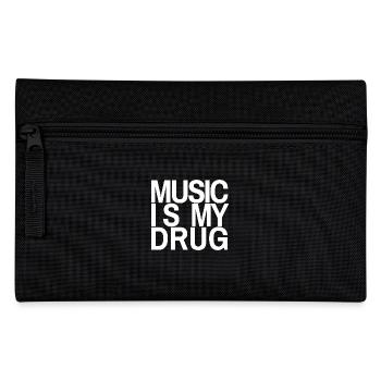 Musik ist meine Droge - Federtasche - Schwarz - Vorne