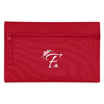 Buchstabe f Blumen - Federtasche - Rot - Vorne
