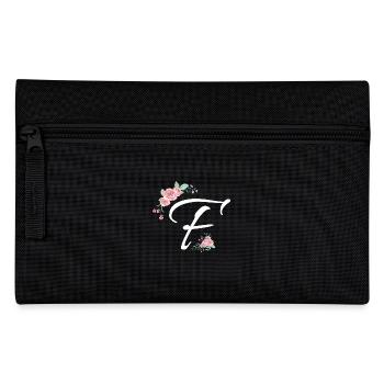 Buchstabe f Blumen - Federtasche - Schwarz - Vorne