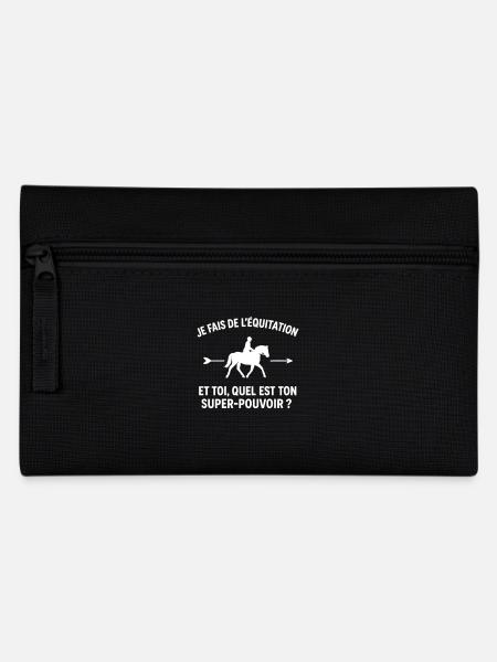 Je fais de l'équitation cheval chevaux cavalier - Trousse - noir
