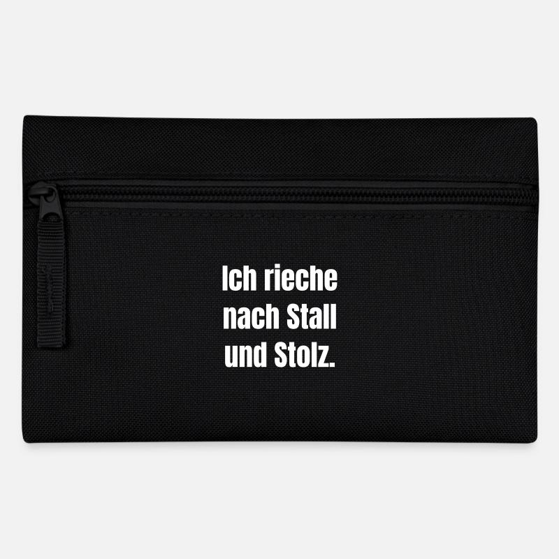 Ich rieche nach Stall und Stolz. - Federtasche - Schwarz