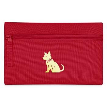 Silhouette de chien Shiba Inu - Trousse - rouge - Devant