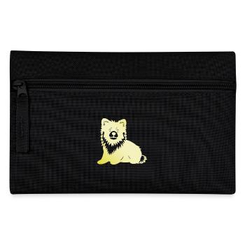 Silhouette de chien poméranien Poméranien - Trousse - noir - Devant