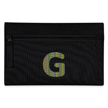 Buntes Herz G Design – Einzigartig & Stylisch! - Federtasche - Schwarz - Vorne