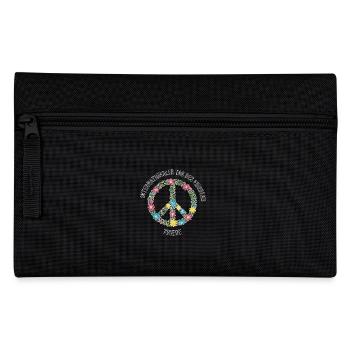 Peace sign made of flowers - Pencil Case - black - Front
