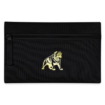 Bulldogg Hund Silhouette - Federtasche - Schwarz - Vorne