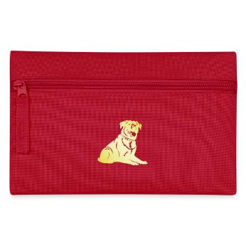 Rottweiler Hund Silhouette - Federtasche - Rot - Vorne