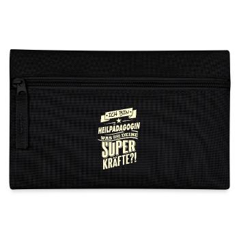 Superkräfte Heilpädagogin RAHMENLOS Geschenk - Federtasche - Schwarz - Vorne