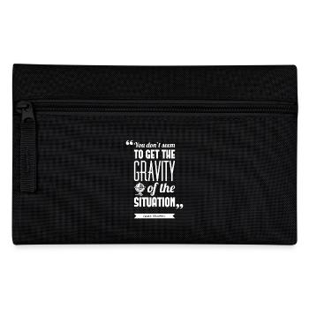 Citation Isaac Newton | Manches retroussés ♀ - Trousse - noir - Devant