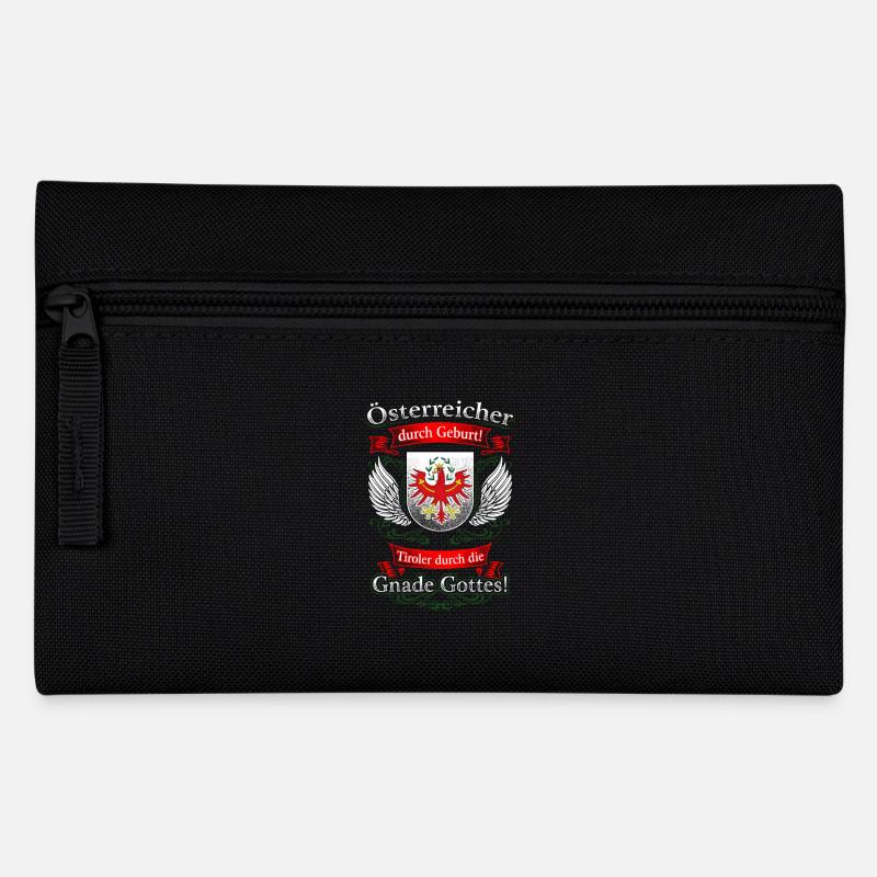 Stolzer Tiroler – Österreicher durch Geburt - Federtasche - Schwarz