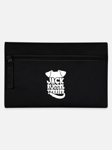 Jack Russel Terrier Silhouette - White - Federtasche - Schwarz