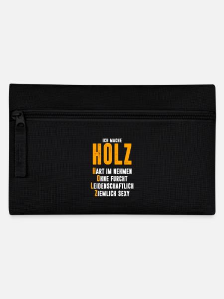Holz - Federtasche - Schwarz