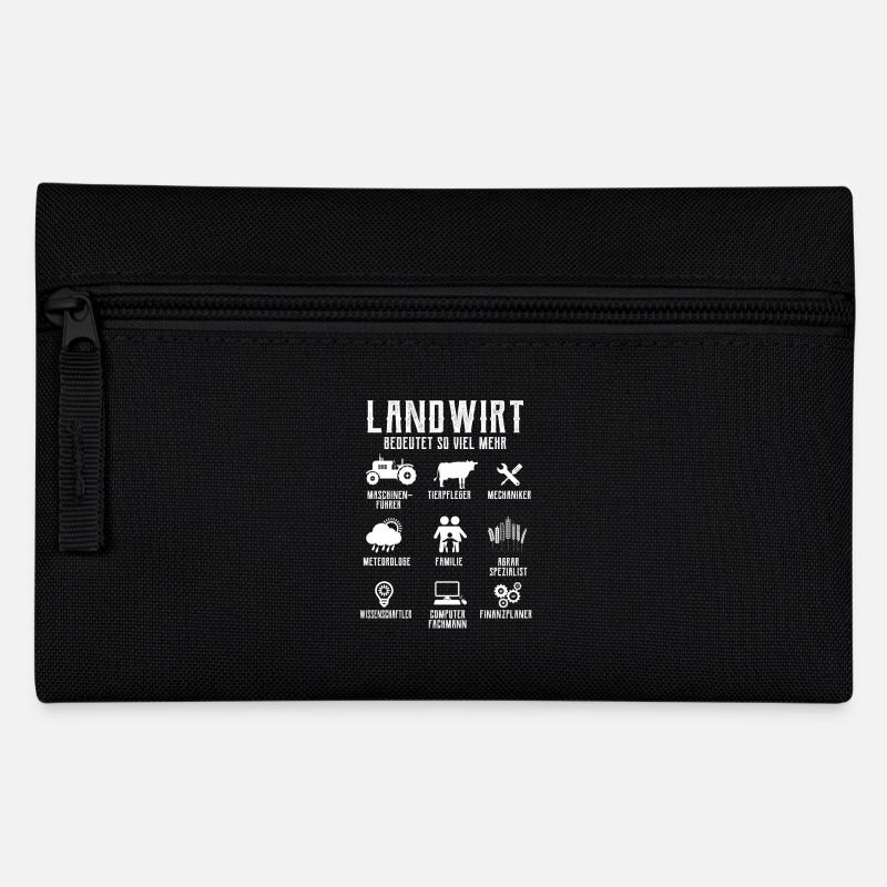 Landwirt - Federtasche - Schwarz
