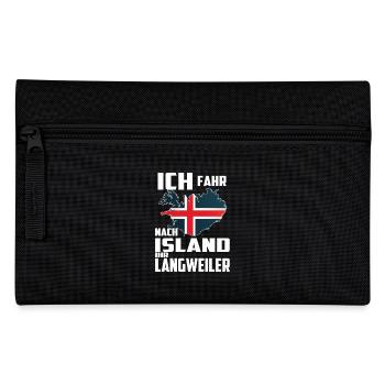Ich fahr nach Island - Federtasche - Schwarz - Vorne