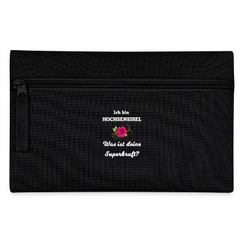 Hochsensibel - Federtasche - Schwarz - Vorne