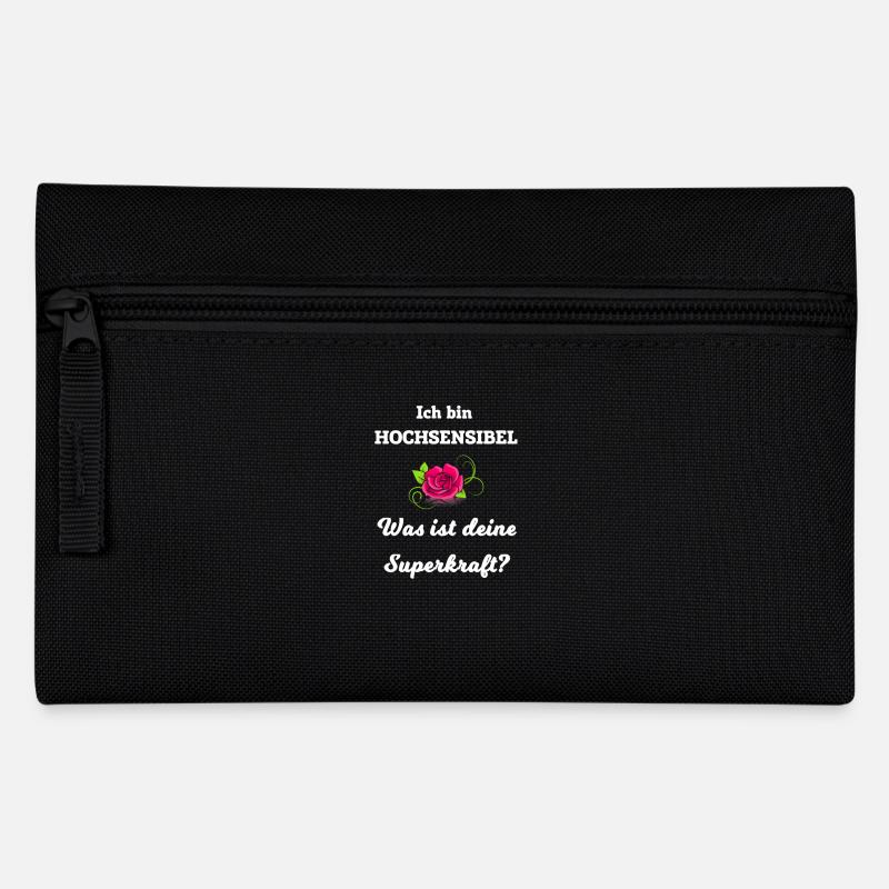 Hochsensibel - Federtasche - Schwarz