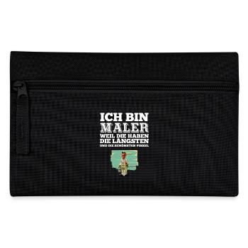 Maler Tshirt Maler Malermeister Prüfung Geschenk - Federtasche - Schwarz - Vorne