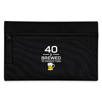 40th birthday 40 Brewed To Perfection - Pencil Case - black - Front