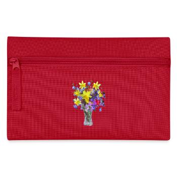flowers lilies tulips orchids sunflower dahlia ger - Pencil Case - red - Front