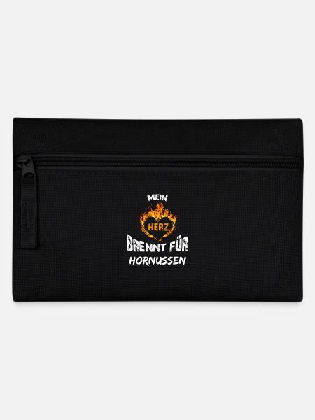 Gift T-shirt Heart burns Hornussen - Pencil Case - black
