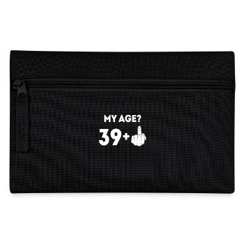 40. Geburtstag Mein Alter 39 Plus Der Finger - Federtasche - Schwarz - Vorne