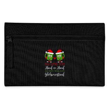 Glühwein Tassen Du und Ich Hand in Hand rot grün - Federtasche - Schwarz - Vorne