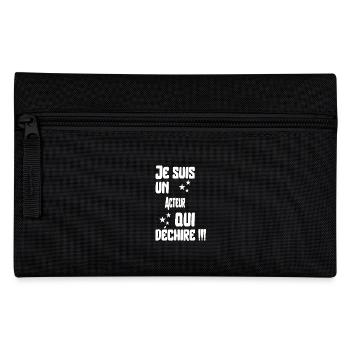 Acteur qui déchire cadeau - Trousse - noir - Devant