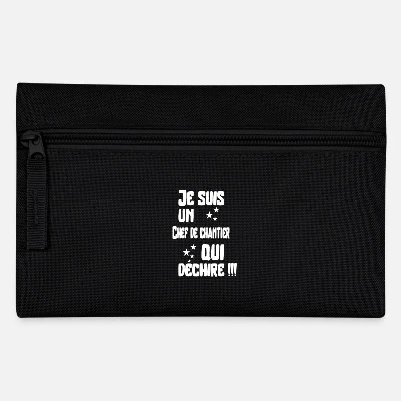 Chef de chantier qui déchire cadeau - Trousse - noir