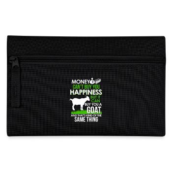 Money can´t buy Happiness - but a Goat - Federtasche - Schwarz - Vorne