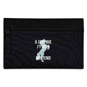 PERSONNALISABLE - mon cheval m'attend - Trousse - noir - Devant