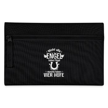 Engel mit Hufen - Pferde Motiv - Federtasche - Schwarz - Vorne