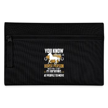 You know you are a horse person - Pencil Case - black - Front