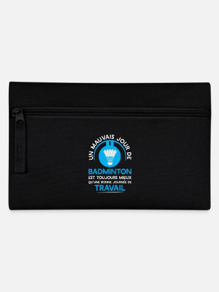 Travail ou badminton t-shirt cadeau - Trousse - noir