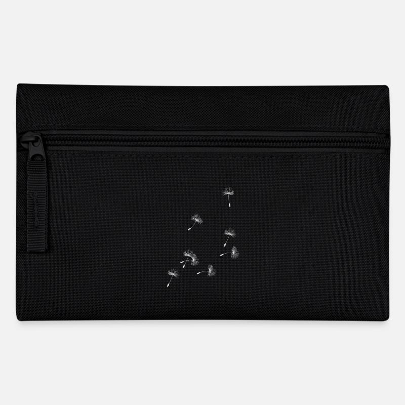 Flugschirme der Pusteblume. Geschenk - Federtasche - Schwarz