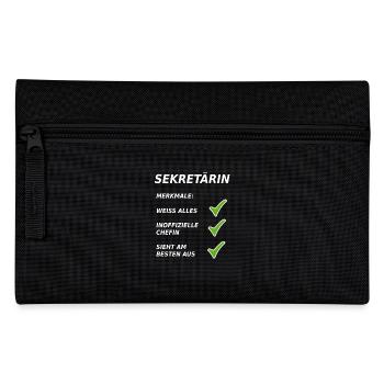 Sekretärin - Sekretär - Geschenk - Federtasche - Schwarz - Vorne