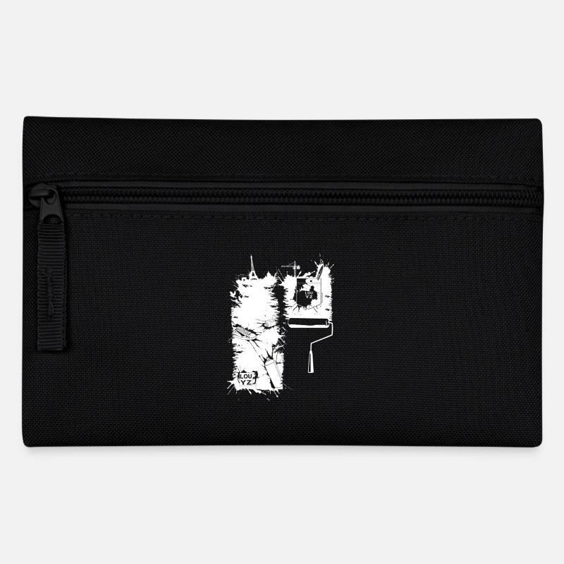 Pinselstrich (für dunklen Stoff) - Federtasche - Schwarz