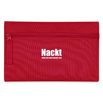 lustiger Spruch - Federtasche - Rot - Vorne