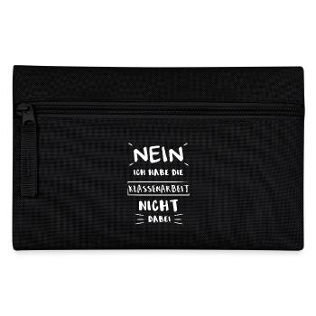 Klassenarbeit dabei - Federtasche - Schwarz - Vorne