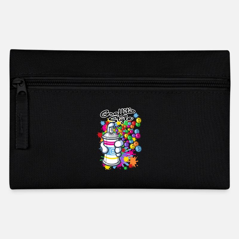 Graffitis and cartoon - Pencil Case - black