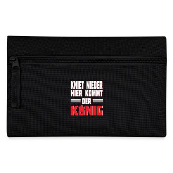 Funny saying Here comes the king gift idea - Pencil Case - black - Front