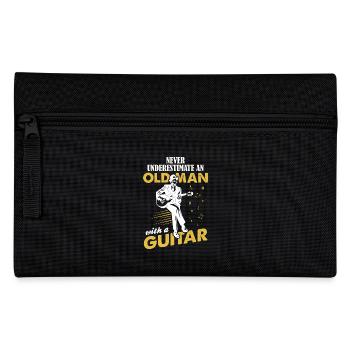 Never Underestimate An Old Man With A Guitar - Pencil Case - black - Front