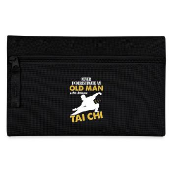Never Underestimate An Old Man Who Knows Tai Chi - Pencil Case - black - Front