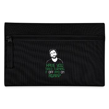 have you tried turning it off and on again - Pencil Case - black - Front