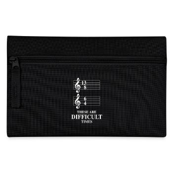 13/8 6/4 These Are Difficult Times - Pencil Case - black - Front