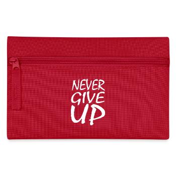 Never give up - Pencil Case - red - Front