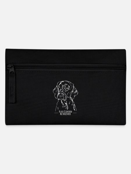 FLAT COATED RETRIEVER Hunde Hund Jagdhund Wilsigns - Federtasche - Schwarz