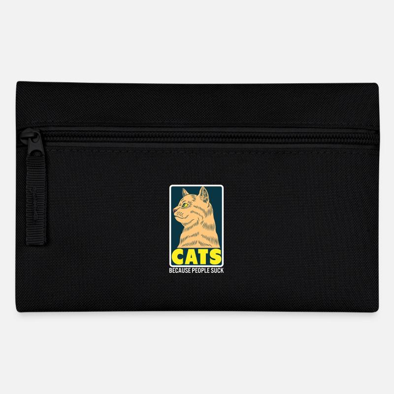 Cats Because People Suck - Katzenliebhaber Humor - Federtasche - Schwarz